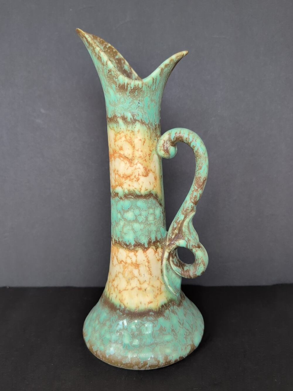 Vintage Colmin‎ Pitcher Vase Czechoslovakia Art Deco #1460 Has A Repair